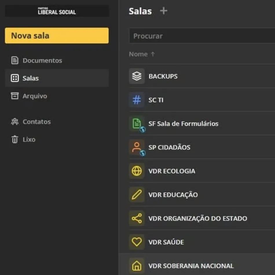  Centro de Estudos do Partido Liberal Social 100% digital.